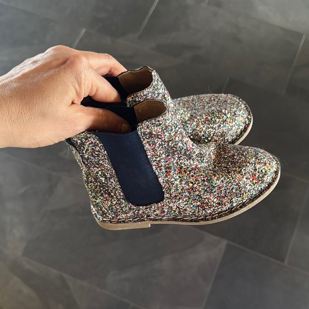 Crewcuts Silver Glitter Boots